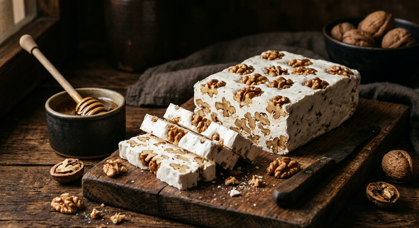 Torrone di Tonara con Miele e Noci (200 g)